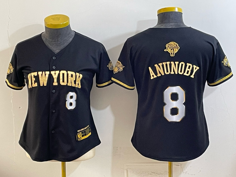 Youth New York Knicks #8 Anunoby black 2026 Nike NBA jersey 0715003